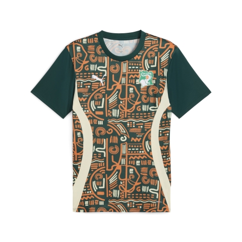 PUMA Elfenbeinküste 2025 Pre-match Trikot Herren, Sport, Dark Myrtle/Rickie Orange, L