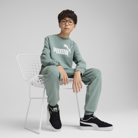PUMA Essentials No. 1 Logo Crew Trainingsanzug Teenager, Kleidung, Grün Moon, 9-10Y