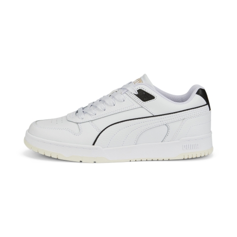 PUMA RBD Game Low Sneakers, Schuhe, Weiß/Schwarz/Gold, 41