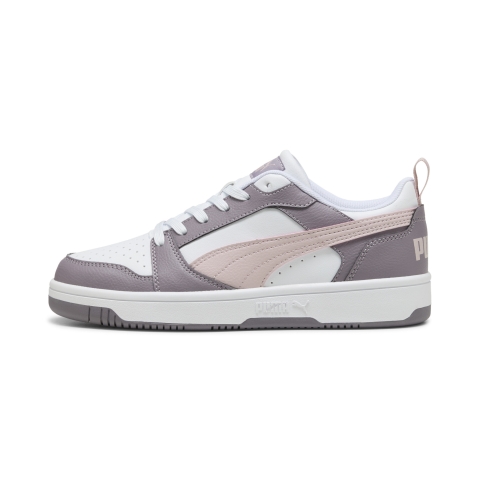 PUMA Rebound V6 Low Sneakers, Schuhe, Weiß/Mauve Mist/Plum Jam, 39