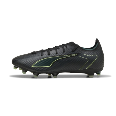 PUMA ULTRA 6 MATCH FG/AG Fußballschuhe Unisex, Schuhe, Schwarz/Fizzy Light/Grün Terrain, 42