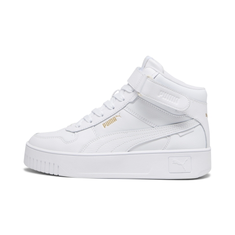 PUMA Carina Street Mid Sneakers Damen, Schuhe, Weiß/Gold, 36