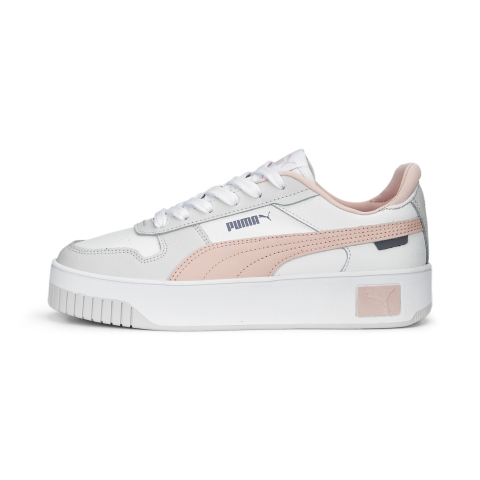 PUMA Carina Street Sneakers Damen, Schuhe, Weiß/Rose Dust/Feather Grau, 37.5
