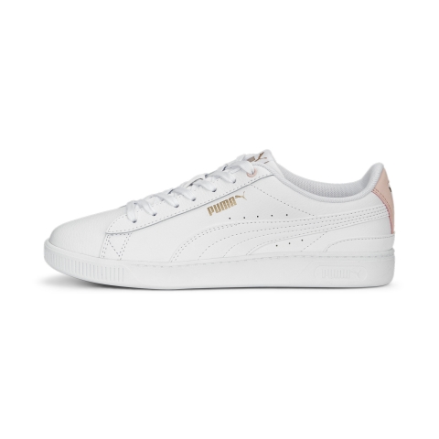 PUMA Vikky V3 Leder-Sneakers Damen, Schuhe, Weiß/Rose Dust/Gold, 37.5