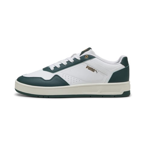 PUMA Court Classic Sneakers, Schuhe, Weiß/Dark Myrtle/Gold, 48