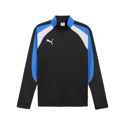 PUMA individualLIGA Top mit viertellangem Reißverschluss Herren, Sport, Schwarz/Weiß/Ultra Blau, L