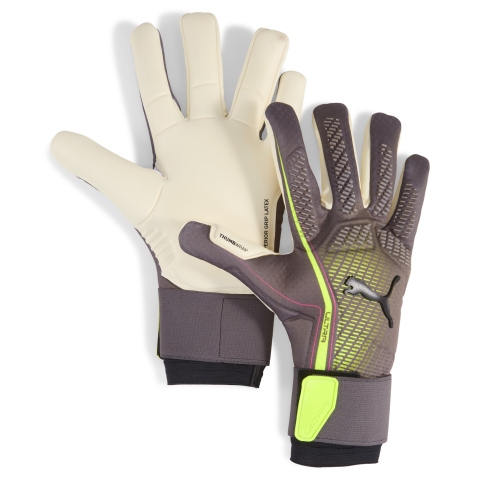 PUMA ULTRA ULTIMATE Hybrid Torwarthandschuhe, Accessoires, Matte Aged Silver/Gelb Alert, 8