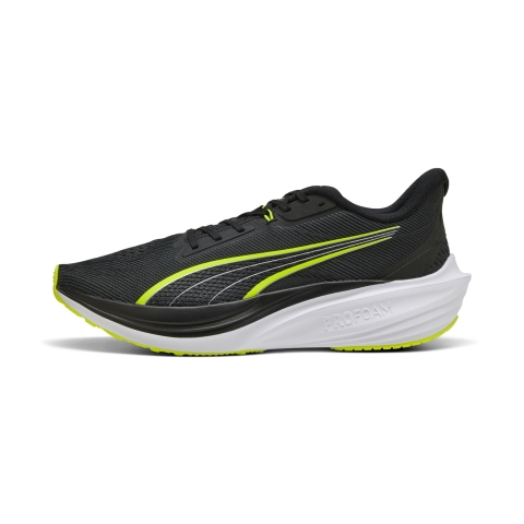 PUMA Darter Pro Laufschuhe, Schuhe, Schwarz/Gelb Alert/Weiß, 36