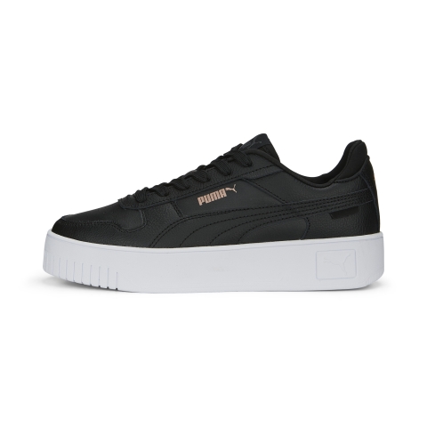PUMA Carina Street Sneakers Damen, Schuhe, Schwarz/Schwarz/Rose Gold, 40
