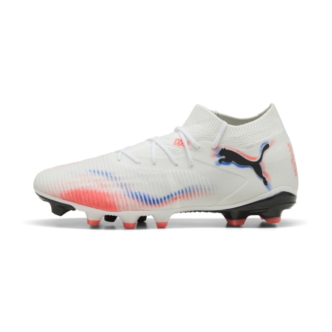PUMA FUTURE 8 MATCH FG/AG Fußballschuhe Unisex, Schuhe, Weiß/Schwarz/Glowing Rot, 44