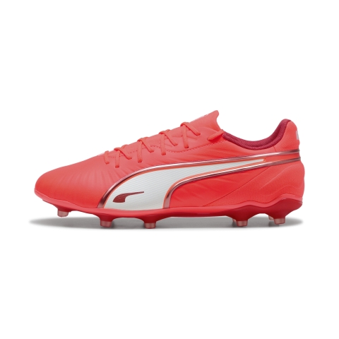 PUMA KING MATCH FG/AG Fußballschuhe Unisex, Schuhe, Glowing Rot/Weiß/Rot Fire, 41