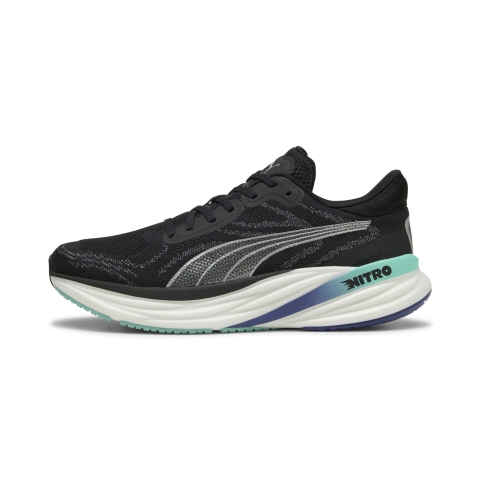 PUMA Magnify NITRO™ 2 Laufschuhe Herren, Schuhe, Schwarz/Aquatic/Blau Crystal, 43