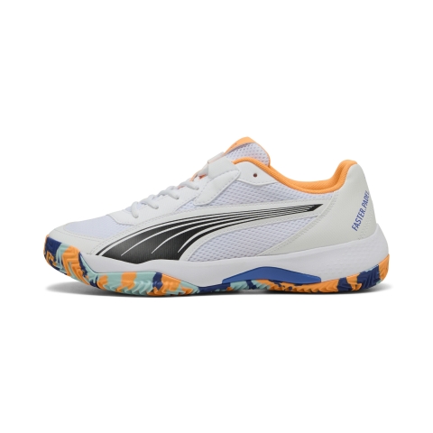 PUMA NOVA Court Padelschuhe, Schuhe, Weiß/Schwarz/Vivid Blau, 45