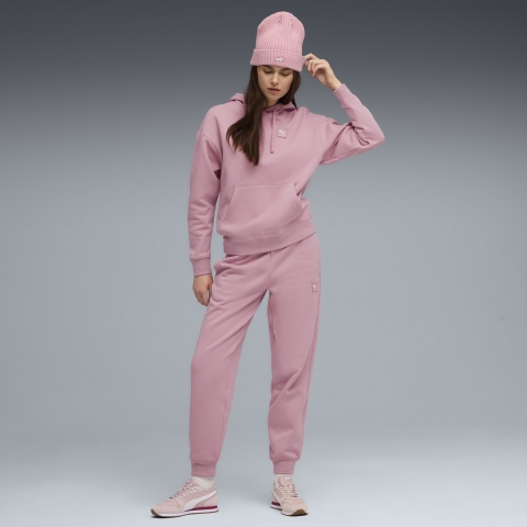 PUMA Loungewear Fleece Jogginganzug Damen, Kleidung, Poised Rosa, M