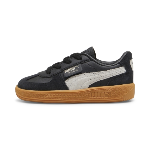 PUMA Palermo Leather Sneakers Babys, Schuhe, Schwarz/Feather Grau/Gum, 24