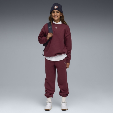 PUMA Loungewear Oversized Jogginganzug Teenager, Kleidung, Ruby Shimmer, 15-16Y