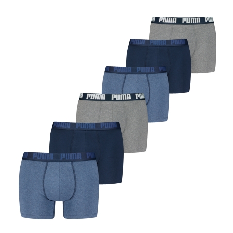 PUMA Boxershorts Herren (6-er Pack), Kleidung, Denim Combo, 5