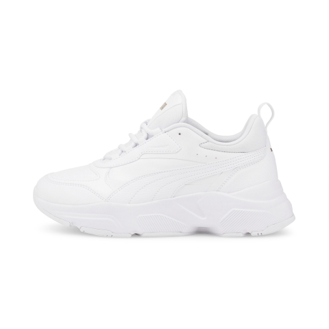 PUMA Cassia SL Sneakers Damen, Schuhe, Weiß/Gold, 37.5