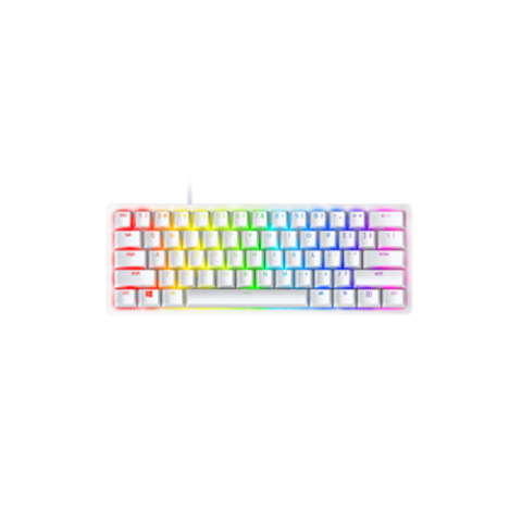 Razer Huntsman Mini 60% Gaming Keyboard - Clicky Optical Switch - Doubleshot PBT Keycaps - Chroma RGB Lighting - US Layout - Mercury White