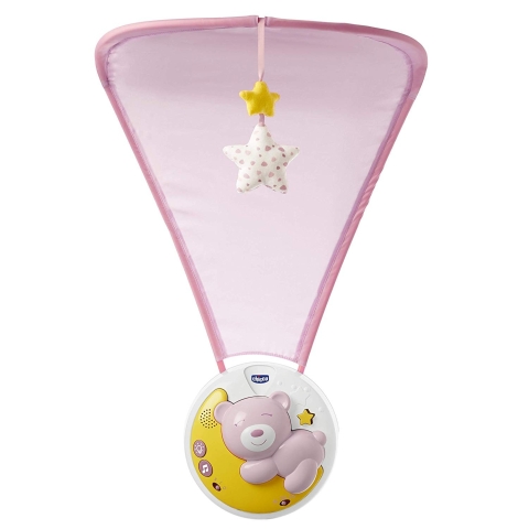 Mobil mit Projektor Chicco Next2Moon Pink