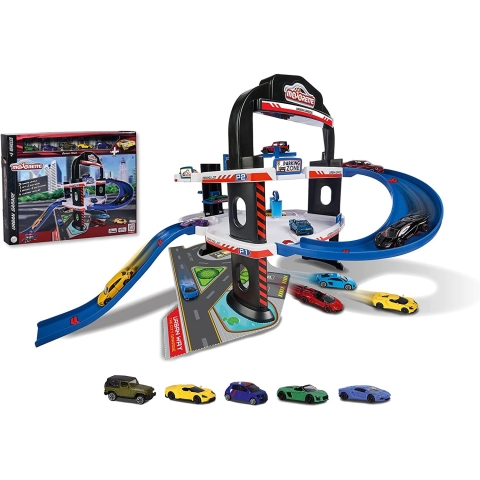Majorette Track von Simba Urban Garage + 5 Autos