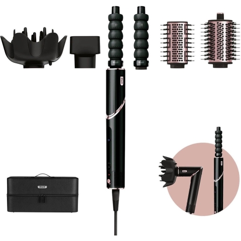 Shark FlexStyle 5-in-1 Styling- und Trocknungssystem - Schwarz | Haarstyler | 5 Styling-Aufsätze | Stylen Sie während des Trocknens ohne Hitzeschäden