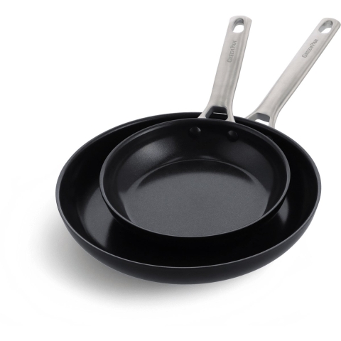 GreenPan Padova Reserve (CC005452-001) | Pfanne-Set | 20 cm und 28 cm | Spülmaschinengeeignet | Backofengeeignet | Keramische Antihaftbeschichtung | für alle Herdarten geeignet