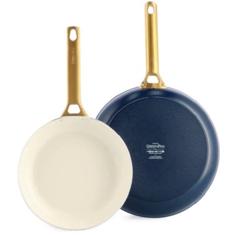 GreenPan Padova Reserve (CC008492-001) | Pfannen-Set | 20 cm und 26 cm | Ofenfest bis 200°C | Spülmaschinenfest | Keramische Antihaftbeschichtung | für alle Herdarten geeignet