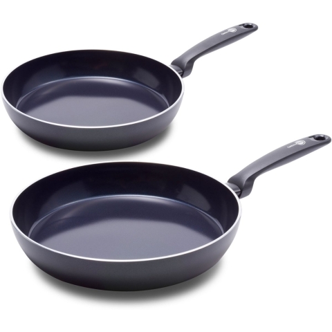 GreenPan Torino (CC001696-001) | Pfannen-Set | 24 cm und 28 cm | Keramische Antihaftbeschichtung | Backofenfest bis 160°C | Spülmaschinengeeignet | für alle Herdarten geeignet