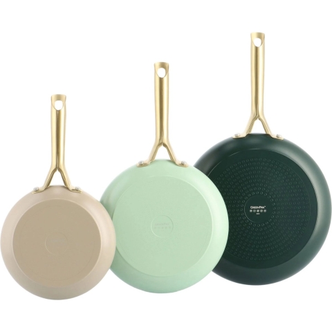 GreenPan Shades | Pfannen-Set | 3-teilig | keramische Antihaftbeschichtung | Ofenbeständig bis 200°C | Spülmaschinengeeignet | für alle Herdarten geeignet