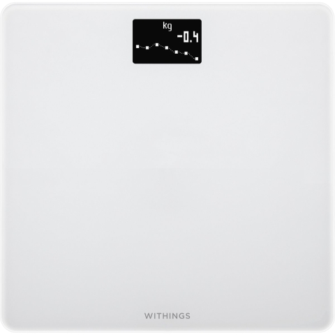 Withings Body WBS06 weiß | Digitale Personenwaage | Maximallast 180 kg | WLAN | Bluetooth | BMI | Wettervorhersage