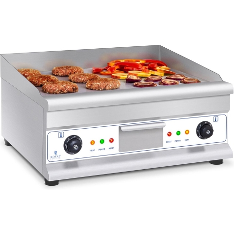 Doppel-Elektro-Grillplatte - 60 cm - glatt - 2 × 3.200 W