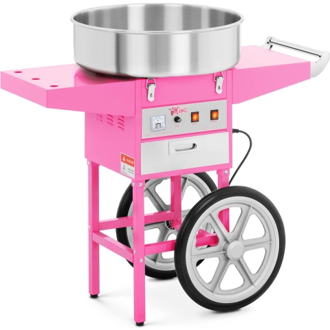 Zuckerwattemaschine mit Wagen - 52 cm - 1200 W - pink - Royal Catering