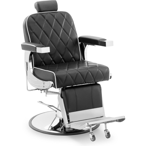 Friseurstuhl - Kopf- und Fußstütze - Fußstütze - 58 - 71 cm - 150 kg - neigbar - schwarz