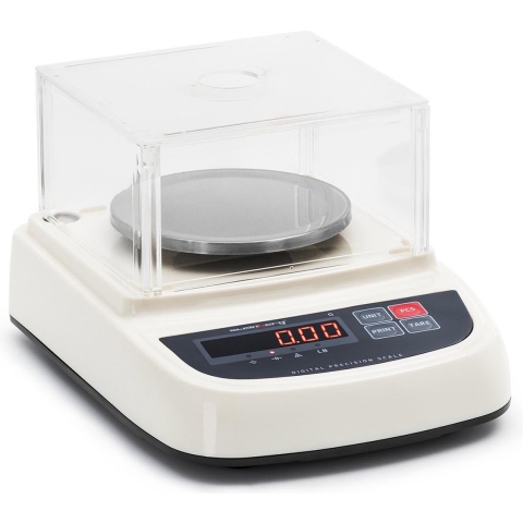 Präzisionswaage - 200 g / 0,01 g - Ø 130 mm - LED - Windschutz - mit RS-232-Schnittstelle