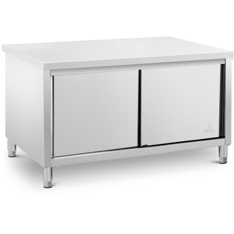 Edelstahl-Arbeitsschrank - 160 x 80 cm - 500 kg - Royal Catering