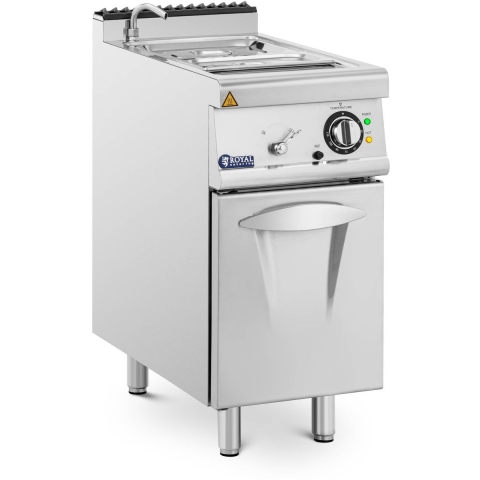 Bain-Marie - 3000 W - GN 1/2 - GN 1/3 - Wasserhahn - Unterschrank (40 x 73 cm) - Royal Catering