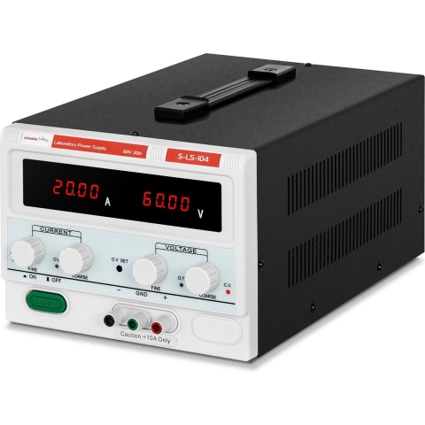 Labornetzgerät - 0 - 60 V - 0 - 20 A DC - 1,200 W - 4-stellige LED-Anzeige