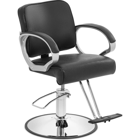 Friseurstuhl HOVE mit Fußstütze - Sitzhöhe 50 - 64 cm - 180 kg - Schwarz