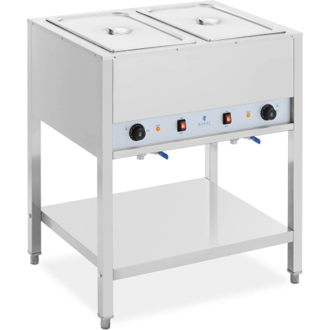Bain Marie - 1265 W - 2 x GN 1/1 - mit Unterbau - Royal Catering