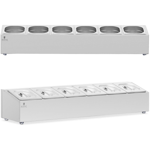 GN Aufsatzbord - 6 GN 1/6 - 11,4 l - Royal Catering