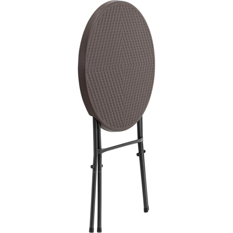 Klapptisch - 79 x 79 x 110 cm - 75 kg - drinnen/draußen - schwarz