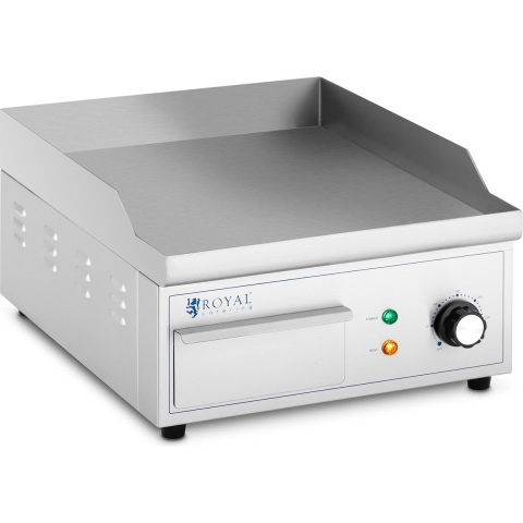 Elektro Grillplatte - 350 x 380 mm - Royal Catering - glatt - 2000 W