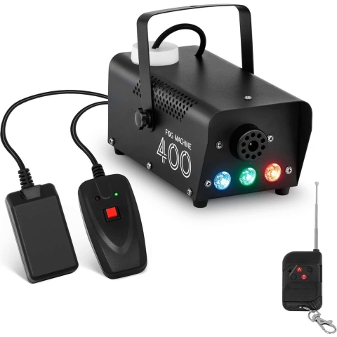 Nebelmaschine - LED 3 x 3 W - 400 W - 28 m³/min - Fernbedienung
