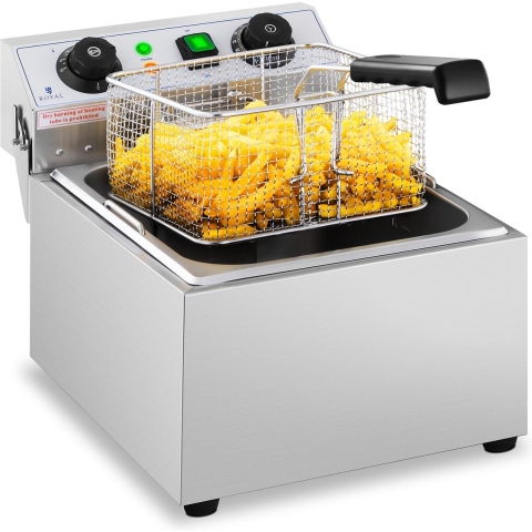 Elektro-Fritteuse - 10 l - 3200 W - Timer - Royal Catering