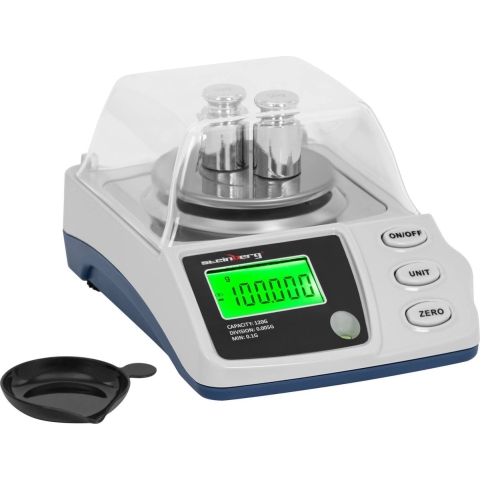 Digitale Präzisionswaage - 0,1 - 120 g / 0,005 g - Ø 68 mm - Windschutz