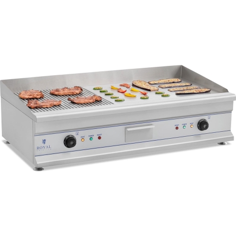 Doppel Elektro Grillplatte - 100 cm - glatt - 2 x 3.200 W
