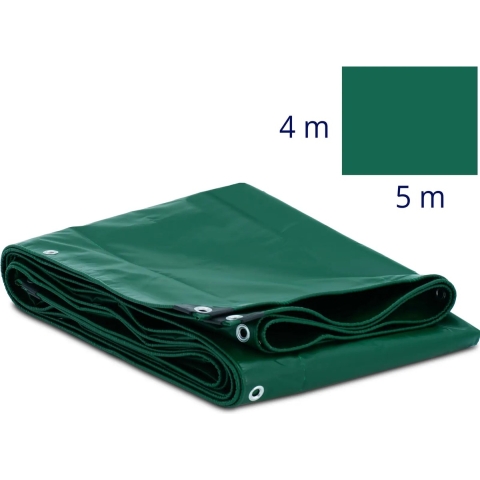 Abdeckplane - mit Ösen - 500 x 400 cm - PVC - 650 g/m²