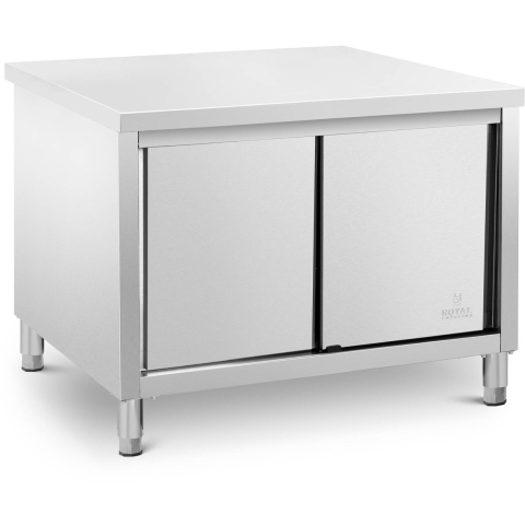 Edelstahl-Arbeitsschrank - ECO - 120 x 80 cm - 500 kg - Royal Catering
