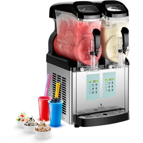 Slush-Maschine - 2 x 6 l - LED - Ice-Cream-Funktion - Royal Catering